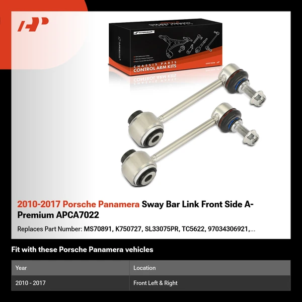 2010-2017 Porsche Panamera Sway Bar Link Front Side A-Premium APCA7022