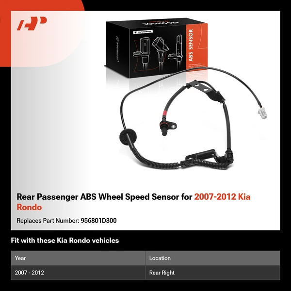 Rear Passenger ABS Wheel Speed Sensor for 2007-2012 Kia Rondo