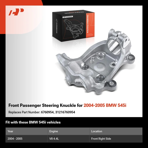 Front Passenger Steering Knuckle for 2004-2005 BMW 545i