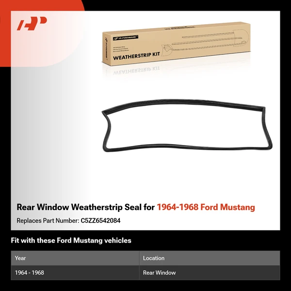 Rear Window Weatherstrip Seal for 1964-1968 Ford Mustang