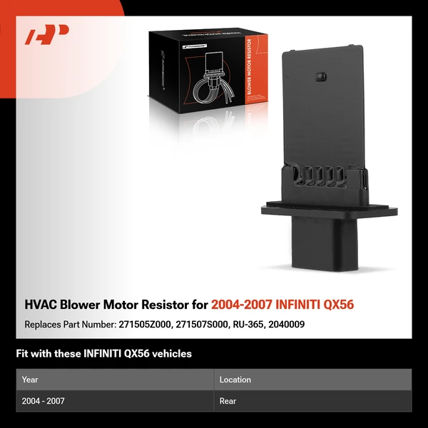 HVAC Blower Motor Resistor for 2004-2007 INFINITI QX56