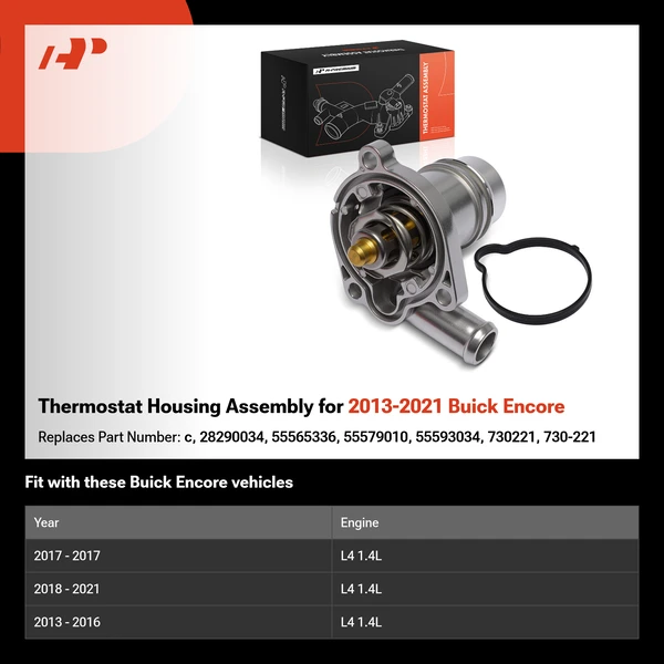 Thermostat Housing Assembly for 2013-2021 Buick Encore