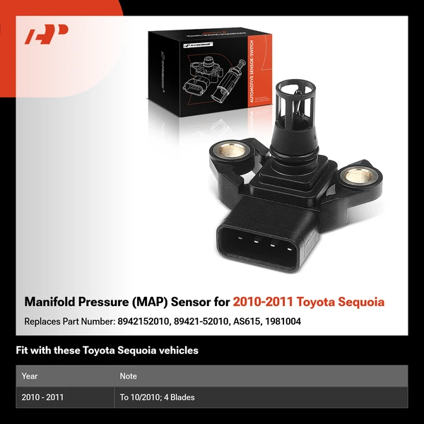 Manifold Pressure (MAP) Sensor for 2010-2011 Toyota Sequoia