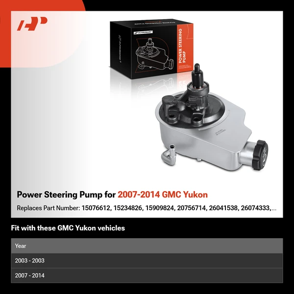 Power Steering Pump for 2007-2014 GMC Yukon