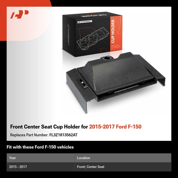 Front Center Seat Cup Holder for 2015-2017 Ford F-150