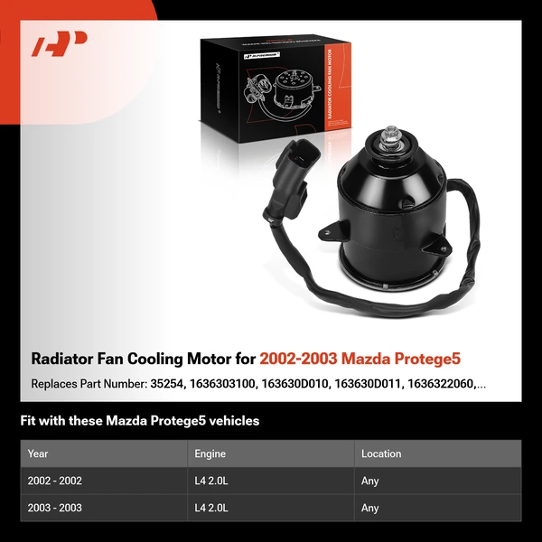 Radiator Fan Cooling Motor for 2002-2003 Mazda Protege5