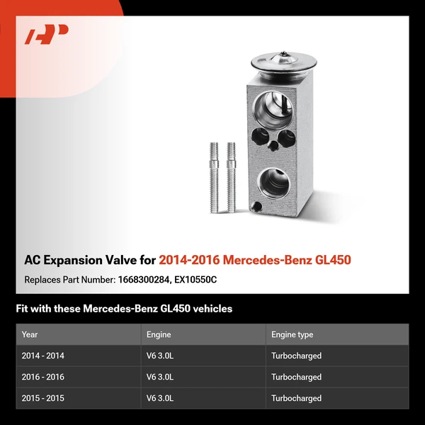 AC Expansion Valve for 2014-2016 Mercedes-Benz GL450
