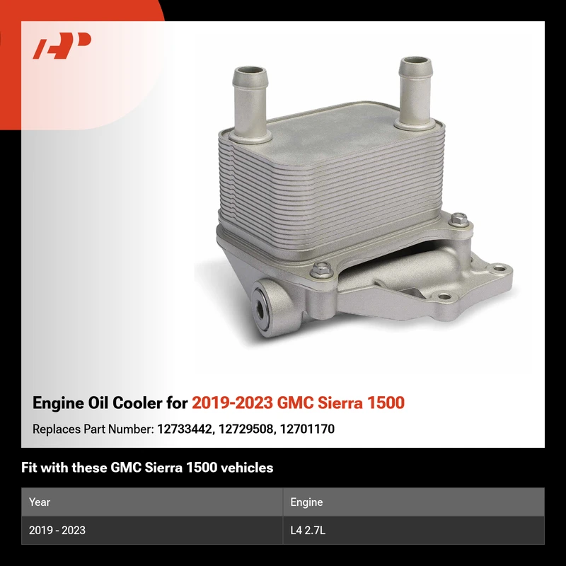 Engine Oil Cooler for 2019-2023 GMC Sierra 1500