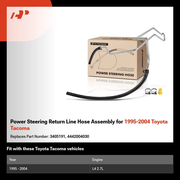 Power Steering Return Line Hose Assembly for 1995-2004 Toyota Tacoma