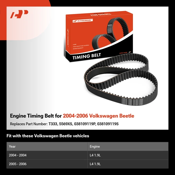 Engine Timing Belt for 2004-2006 Volkswagen Beetle