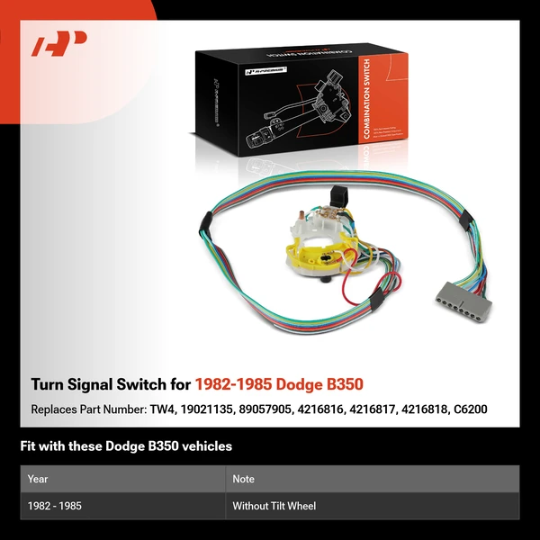 Turn Signal Switch for 1982-1985 Dodge B350