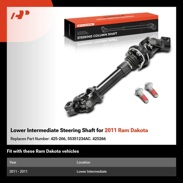 Lower Intermediate Steering Shaft for 2011 Ram Dakota