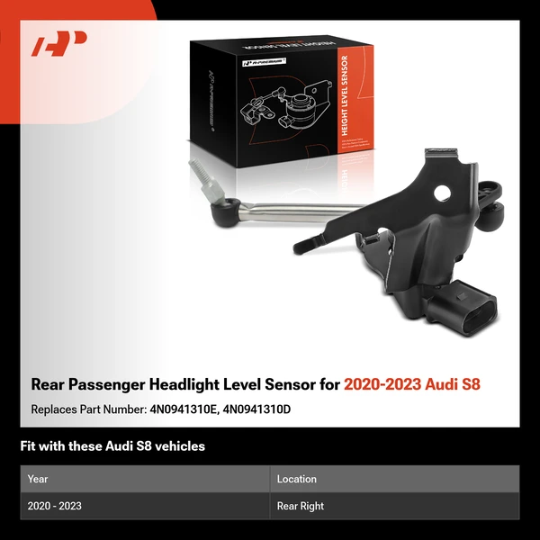 Rear Passenger Headlight Level Sensor for 2020-2023 Audi S8