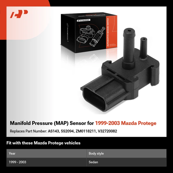 Manifold Pressure (MAP) Sensor for 1999-2003 Mazda Protege