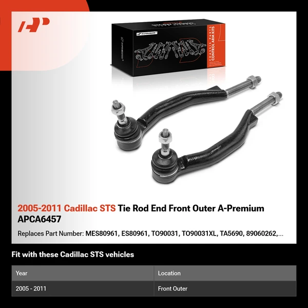 2005-2011 Cadillac STS Tie Rod End Front Outer A-Premium APCA6457