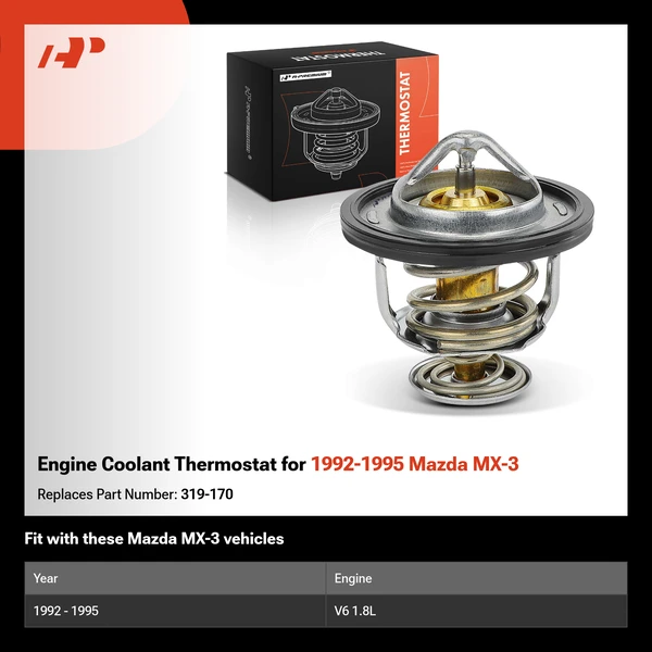 Engine Coolant Thermostat for 1992-1995 Mazda MX-3