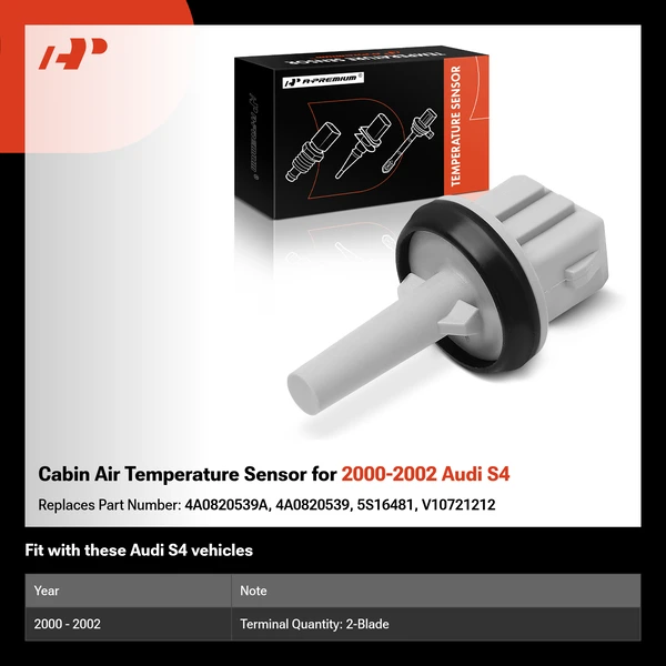Cabin Air Temperature Sensor for 2000-2002 Audi S4