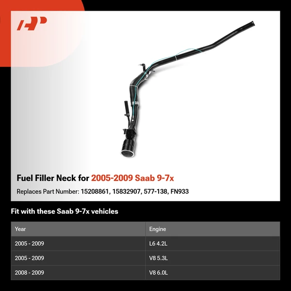 Fuel Filler Neck for 2005-2009 Saab 9-7x