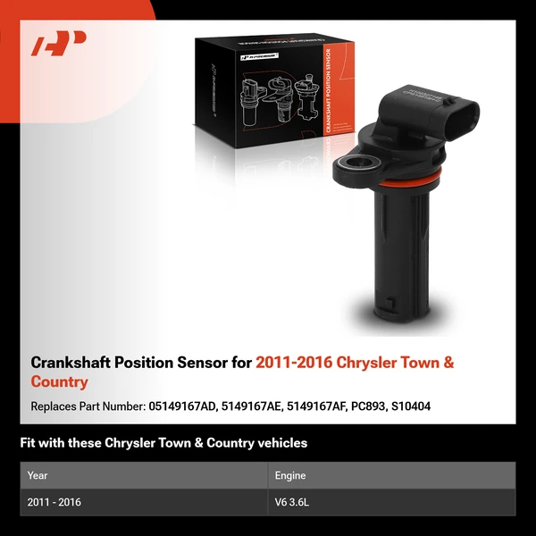 Crankshaft Position Sensor for 2011-2016 Chrysler Town & Country