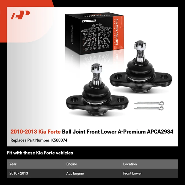 2010-2013 Kia Forte Ball Joint Front Lower A-Premium APCA2934