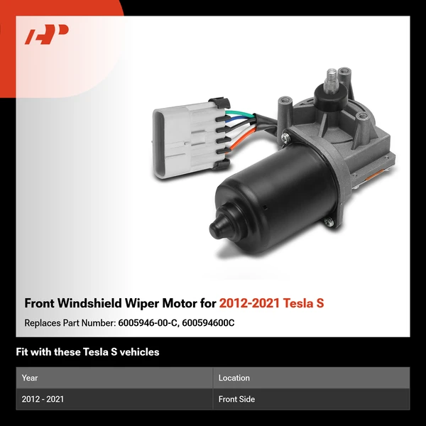 Front Windshield Wiper Motor for 2012-2021 Tesla S