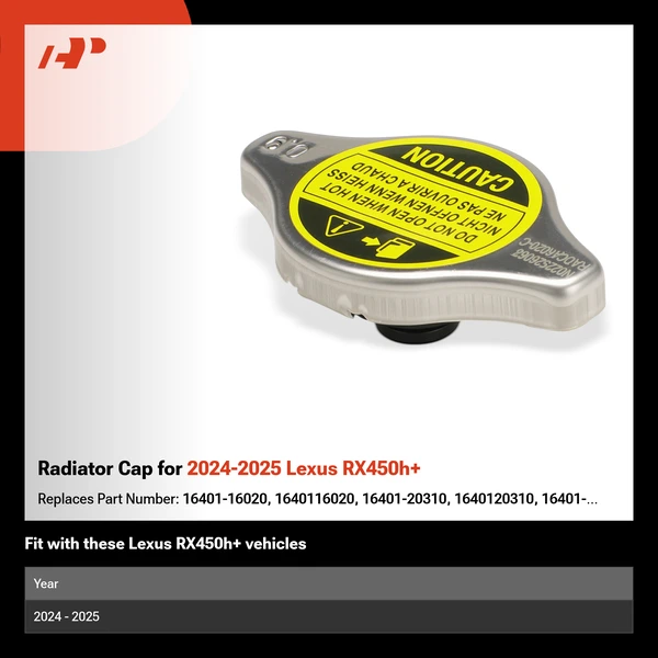 Radiator Cap for 2024-2025 Lexus RX450h+