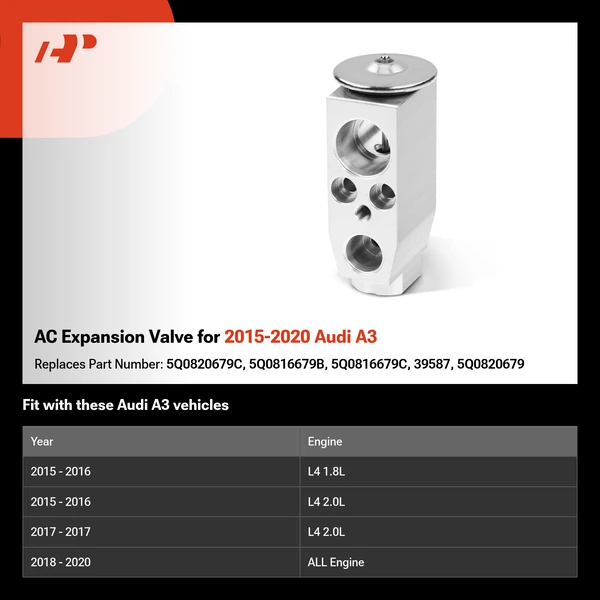 AC Expansion Valve for 2015-2020 Audi A3