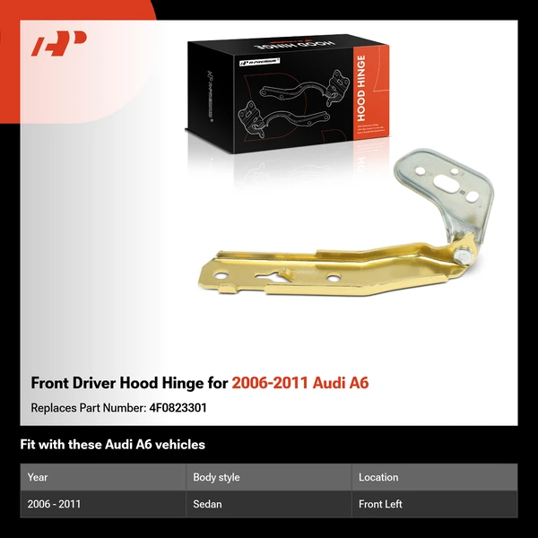 Front Driver Hood Hinge for 2006-2011 Audi A6