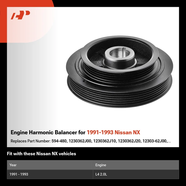 Engine Harmonic Balancer for 1991-1993 Nissan NX