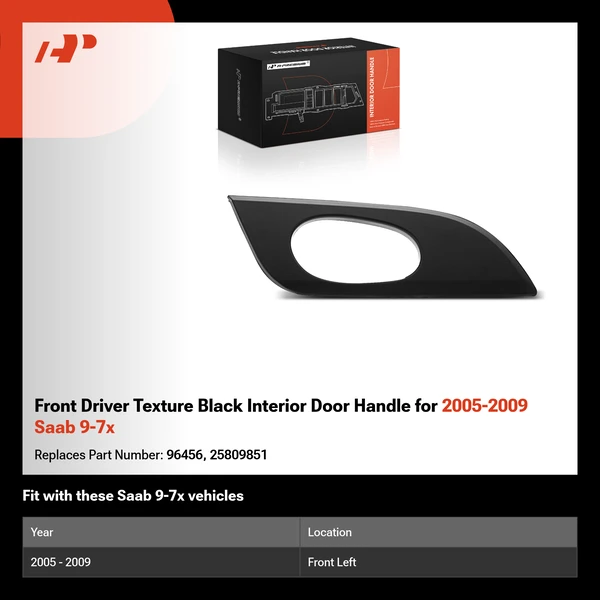 Front Driver Texture Black Interior Door Handle for 2005-2009 Saab 9-7x