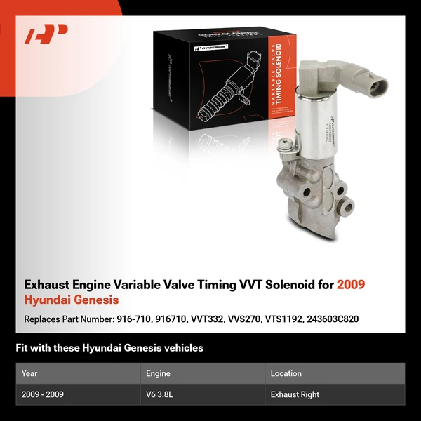 Exhaust Engine Variable Valve Timing VVT Solenoid for 2009 Hyundai Genesis