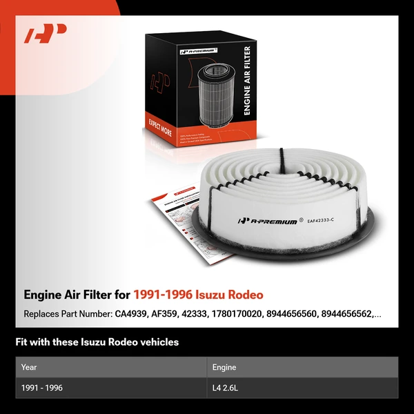 Engine Air Filter for 1991-1996 Isuzu Rodeo