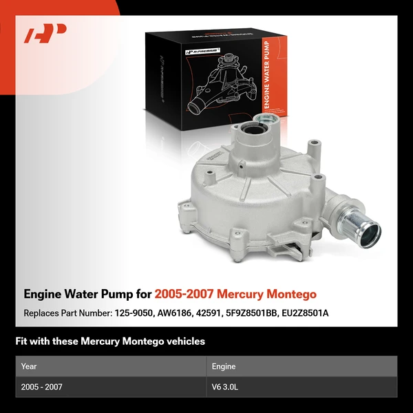 Engine Water Pump for 2005-2007 Mercury Montego