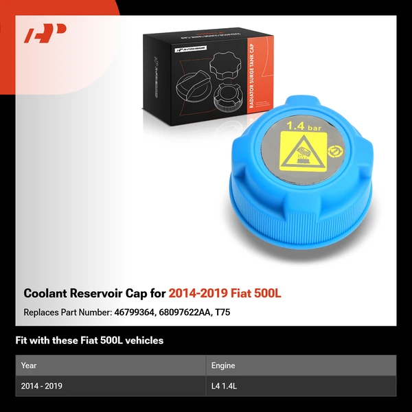 Coolant Reservoir Cap for 2014-2019 Fiat 500L