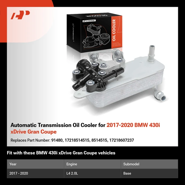 Automatic Transmission Oil Cooler for 2017-2020 BMW 430i xDrive Gran Coupe