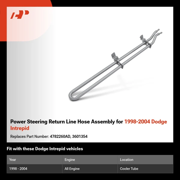 Power Steering Return Line Hose Assembly for 1998-2004 Dodge Intrepid