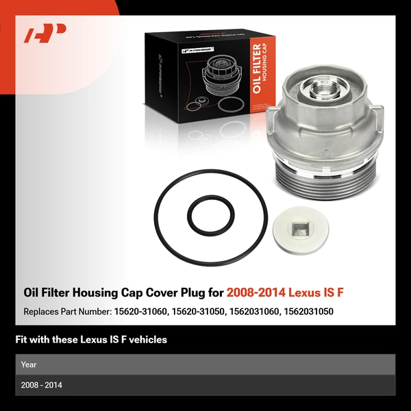 Oil Filter Housing Cap Cover Plug for 2008-2014 Lexus IS F