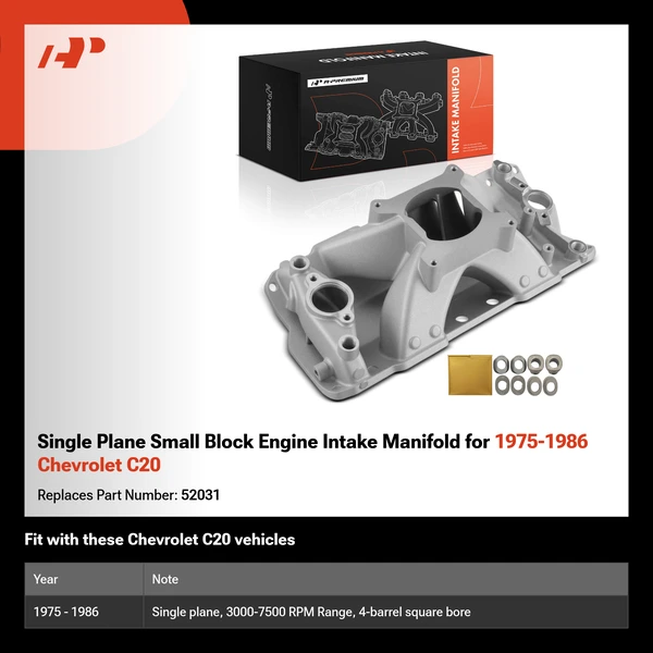 Single Plane Small Block Engine Intake Manifold for 1975-1986 Chevrolet C20
