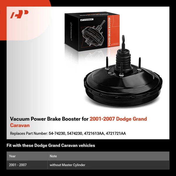 Vacuum Power Brake Booster for 2001-2007 Dodge Grand Caravan