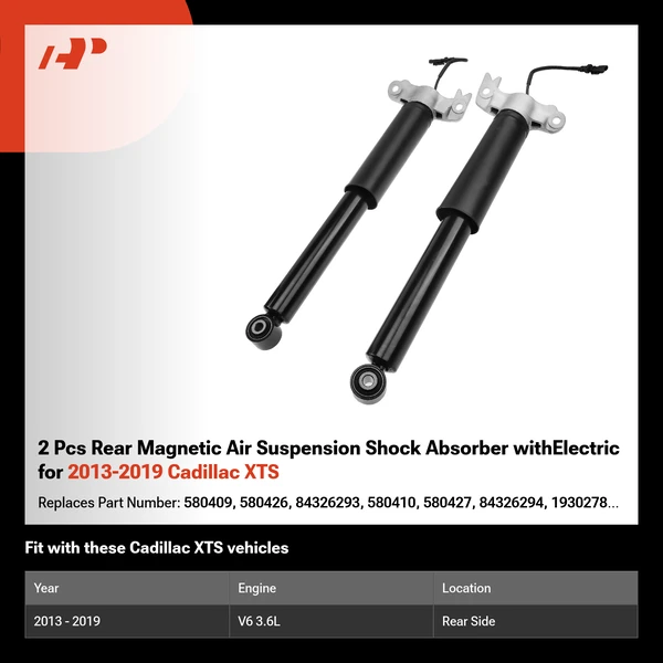 2 Pcs Rear Magnetic Air Suspension Shock Absorber withElectric for 2013-2019 Cadillac XTS