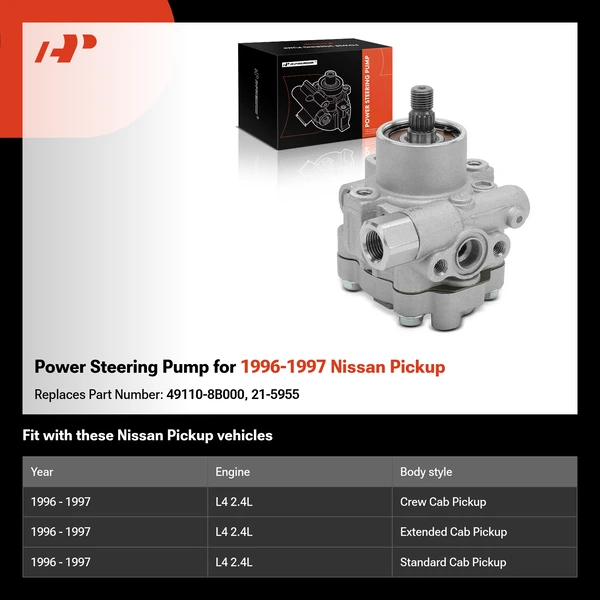 Power Steering Pump for 1996-1997 Nissan Pickup