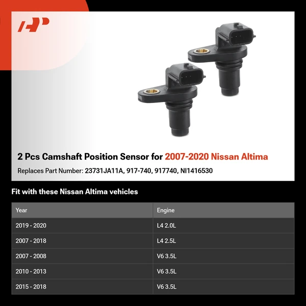 2 Pcs Camshaft Position Sensor for 2007-2020 Nissan Altima