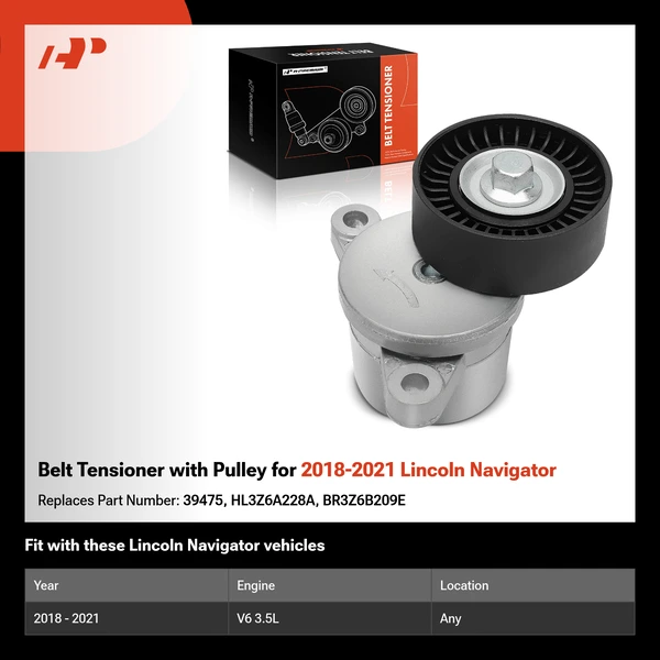 Belt Tensioner with Pulley for 2018-2021 Lincoln Navigator