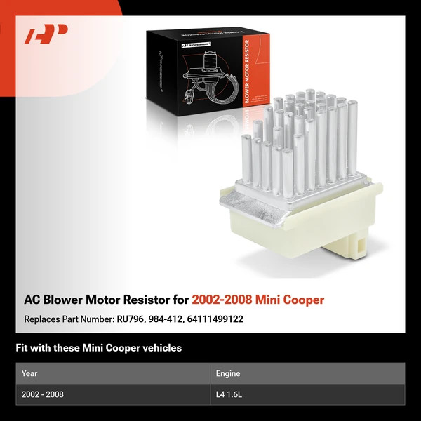 AC Blower Motor Resistor for 2002-2008 Mini Cooper