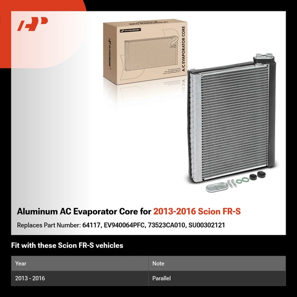 Aluminum AC Evaporator Core for 2013-2016 Scion FR-S