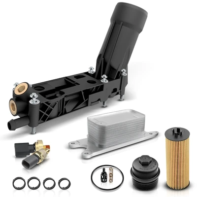 Engine Oil Cooler Filter Housing with Sensor