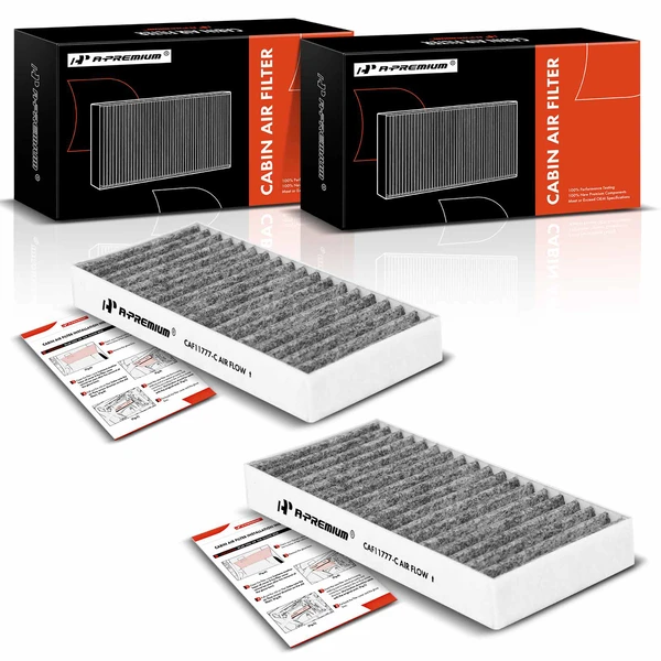 2 Pcs Activated Carbon Cabin Air Filter for 2011-2017 Jeep Wrangler