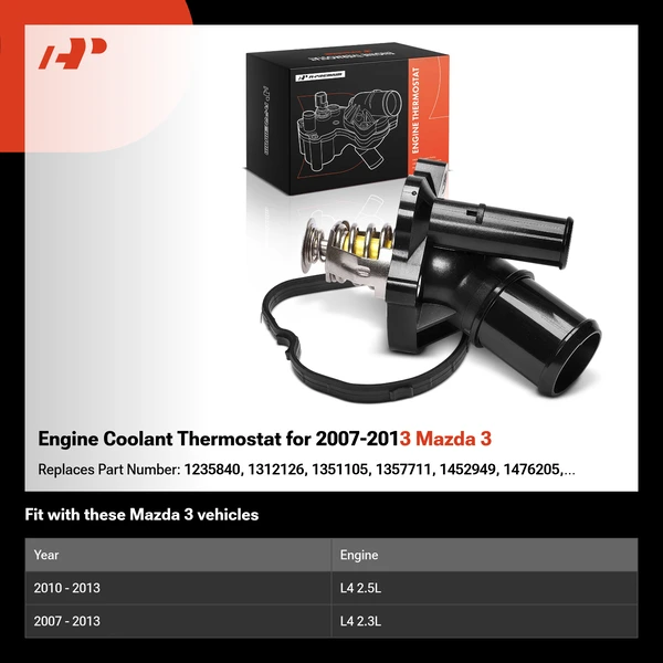 Engine Coolant Thermostat for 2007-2013 Mazda 3