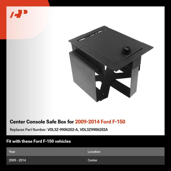 Center Console Safe Box for 2009-2014 Ford F-150