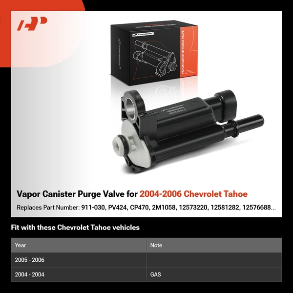 Vapor Canister Purge Valve for 2004-2006 Chevrolet Tahoe